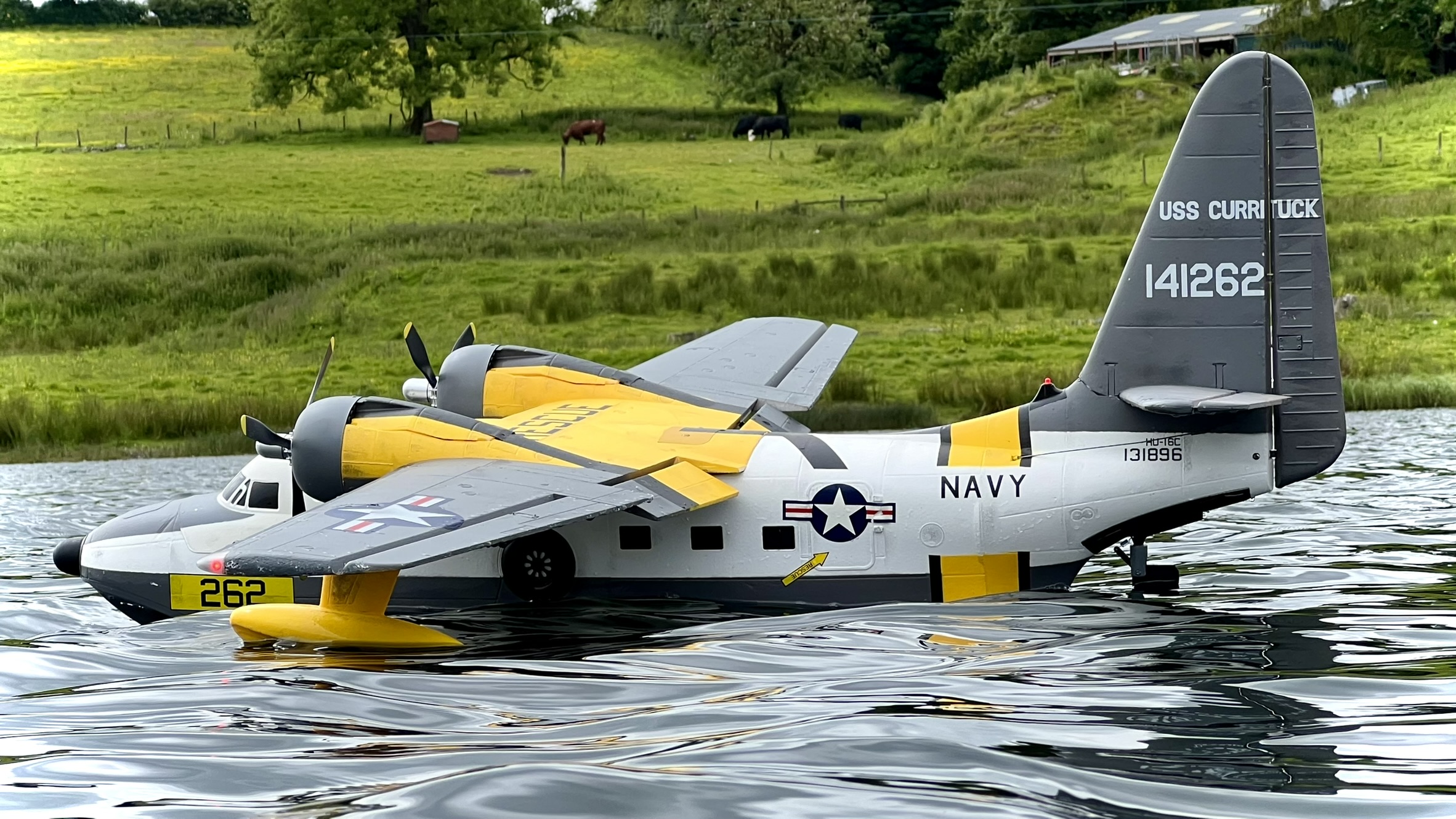 Float plane on the water